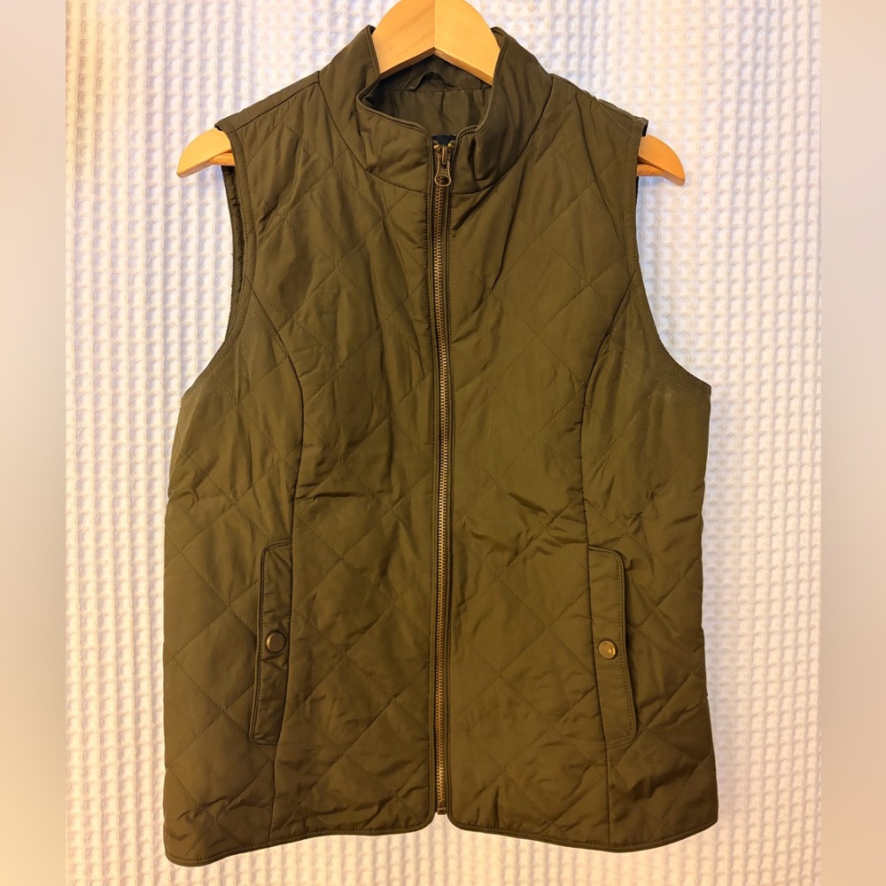 GAP Olive Quilted Vest